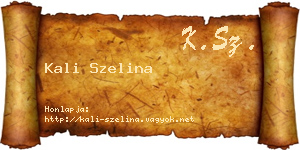 Kali Szelina névjegykártya